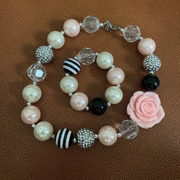 Necklace & Bracelet Stretch Fashion Acrylic Statement (#2) - Picture 1 of 7